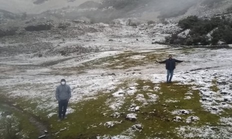 El Cajas amaneció con hielo debido a las bajas temperaturas