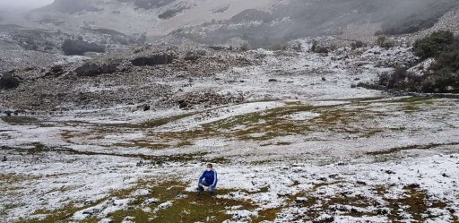 El Cajas amaneció con hielo debido a las bajas temperaturas