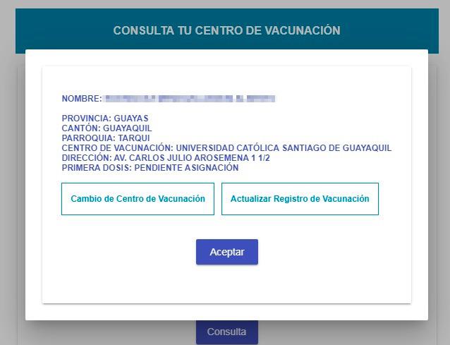 Opciones de registro