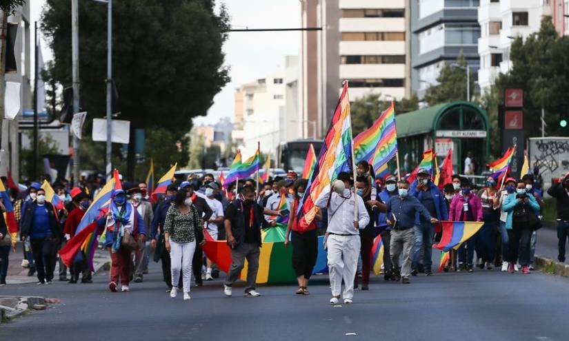 Marcha nacional indígena llega a Cuenca, donde se unirá Yaku Pérez