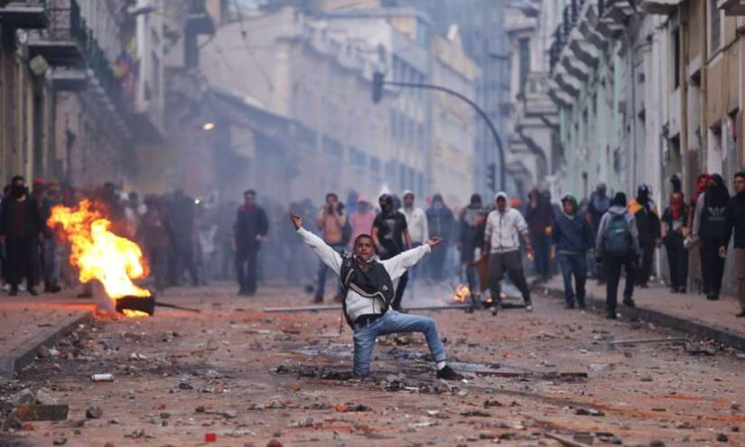 Protestas en Quito continúan por el paro nacional