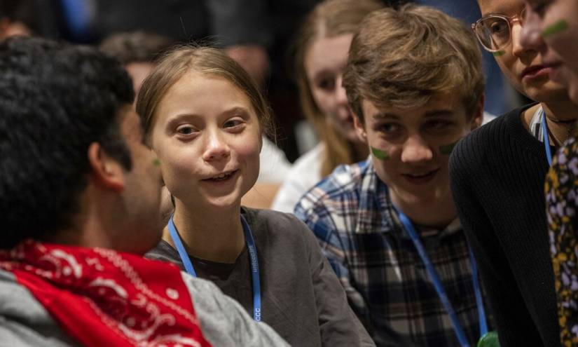 Greta Thunberg se une a activistas por el clima en Madrid