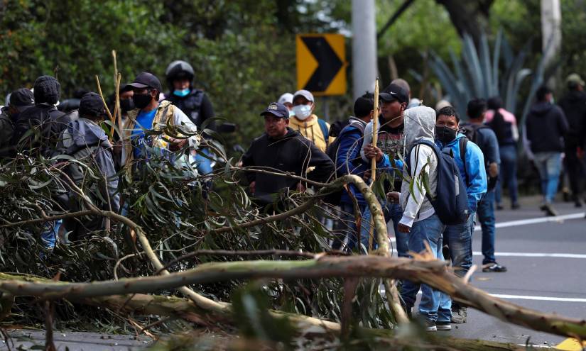 Tensa calma en jornada de manifestaciones sociales en Ecuador