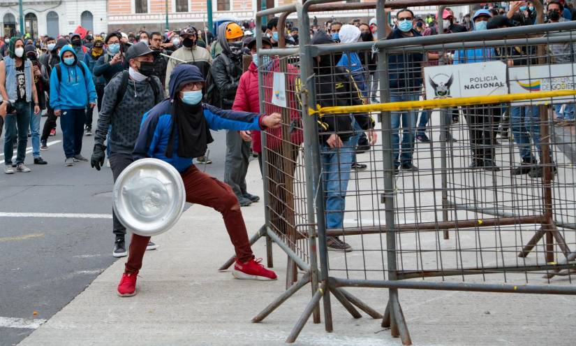 Violencia en Quito marcó jornada de protestas el martes