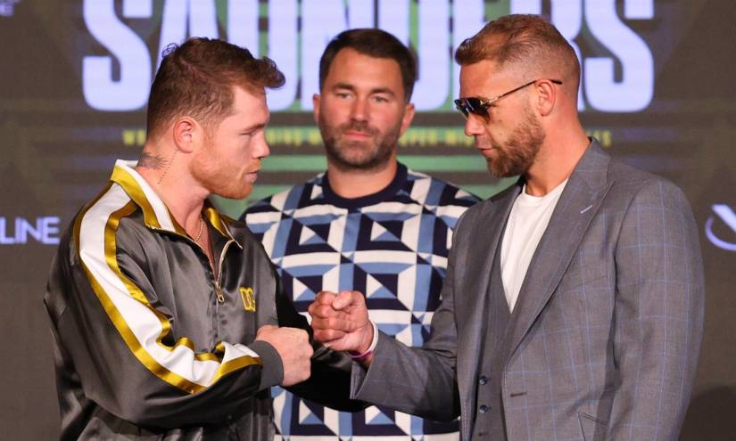 Canelo y Saunders pasan el pesaje y se declaran listos para pelear