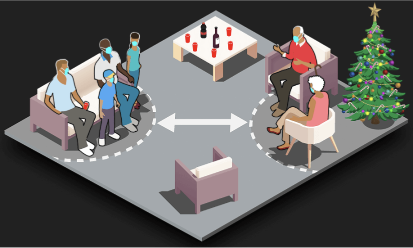 Cómo puedes minimizar el riesgo de infección de COVID-19 durante estas fiestas