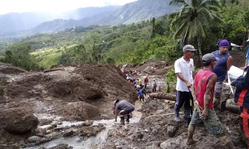 4 muertos y 19 desaparecidos por avalancha en Filipinas