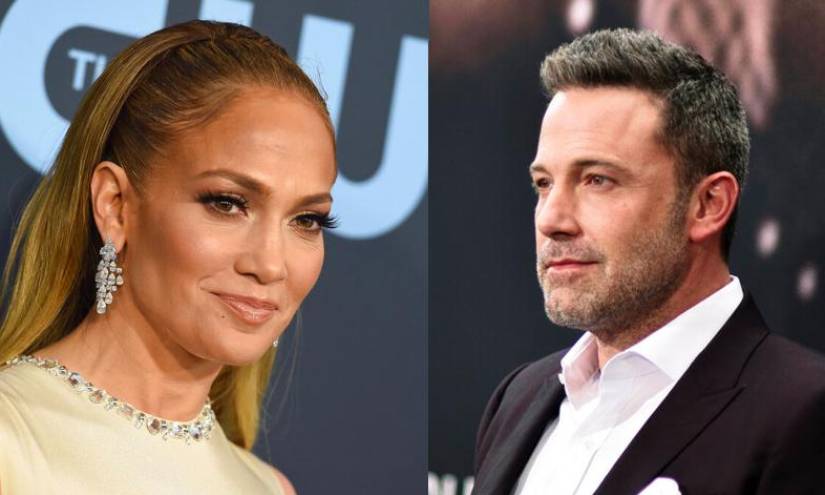 Jennifer López y Ben Affleck se besan en una cena familiar en Los Ángeles