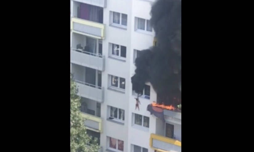 Rescatan a 2 niños de edificio en llamas en Francia